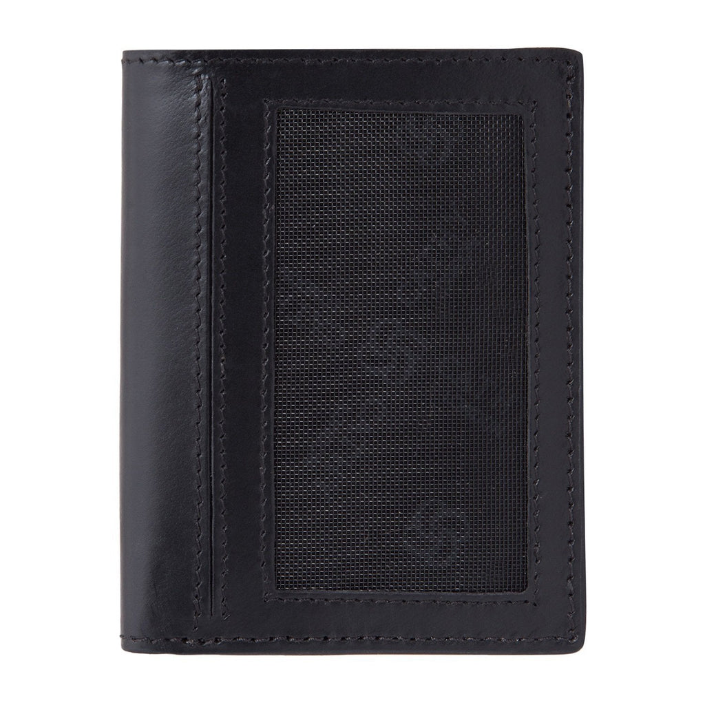 Black Colour Bi-Fold Italian Leather Card Holder/Slim Wallet (6 Card Slot + 2 ID Slot + Cash Compartment) Cathy London 