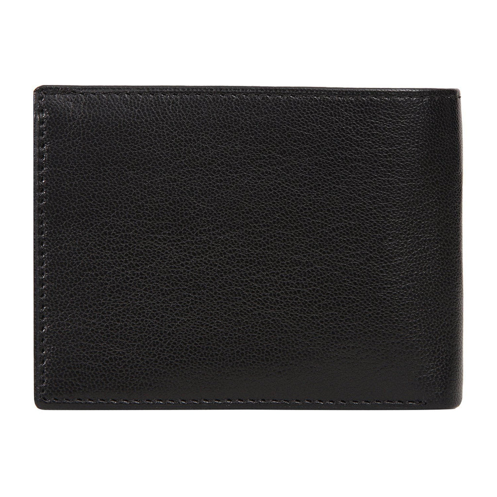 Black Colour Bi-Fold Italian Leather Slim Wallet ( 8 Card Slot + 2 ID Slot + 2 Hidden Compartment + Cash Compartment) Cathy London 