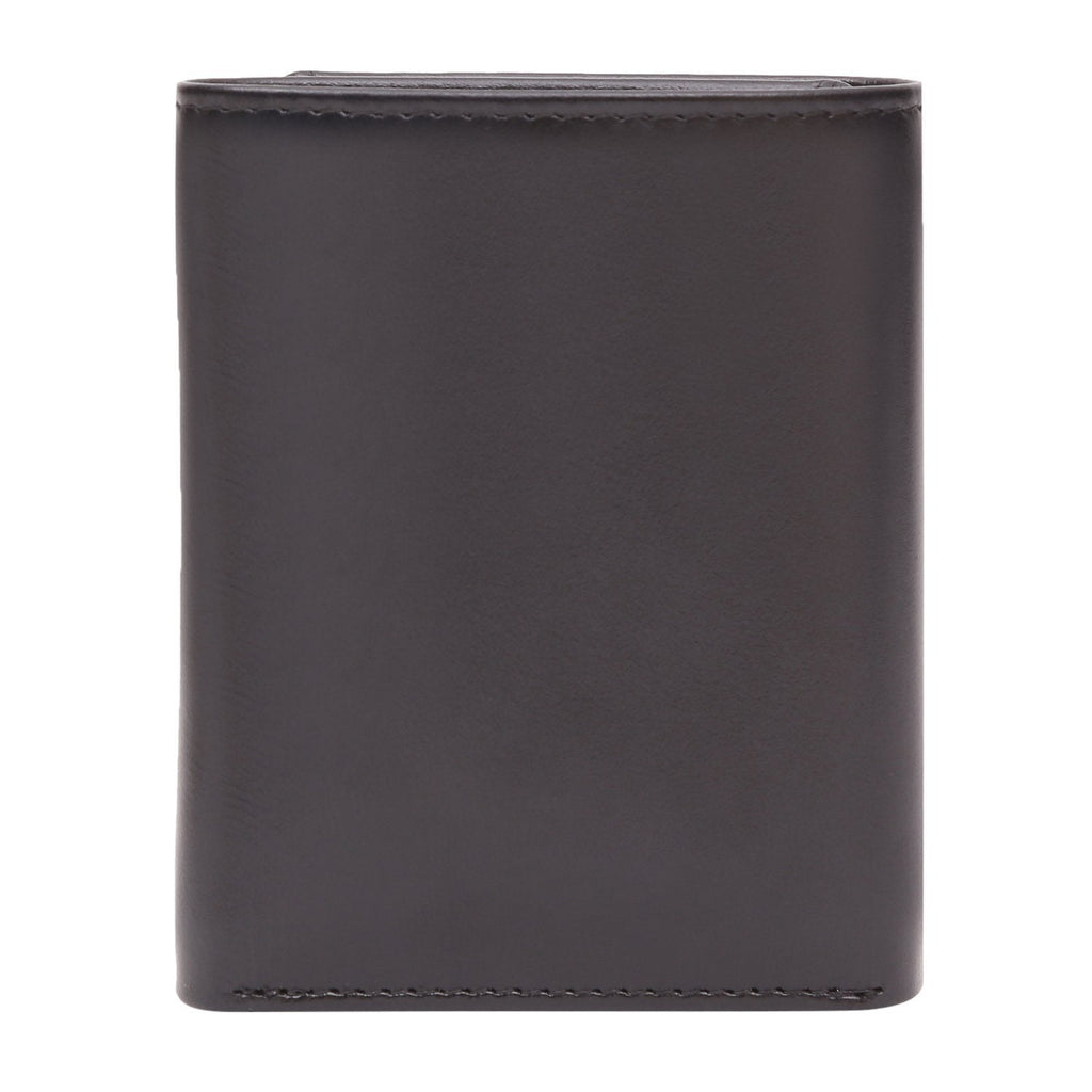 Black Colour Tri-Fold Italian Leather Slim Wallet (6 Card Slot +2 Hidden Compartment + 1 ID Slot + Cash Compartment) Cathy London 