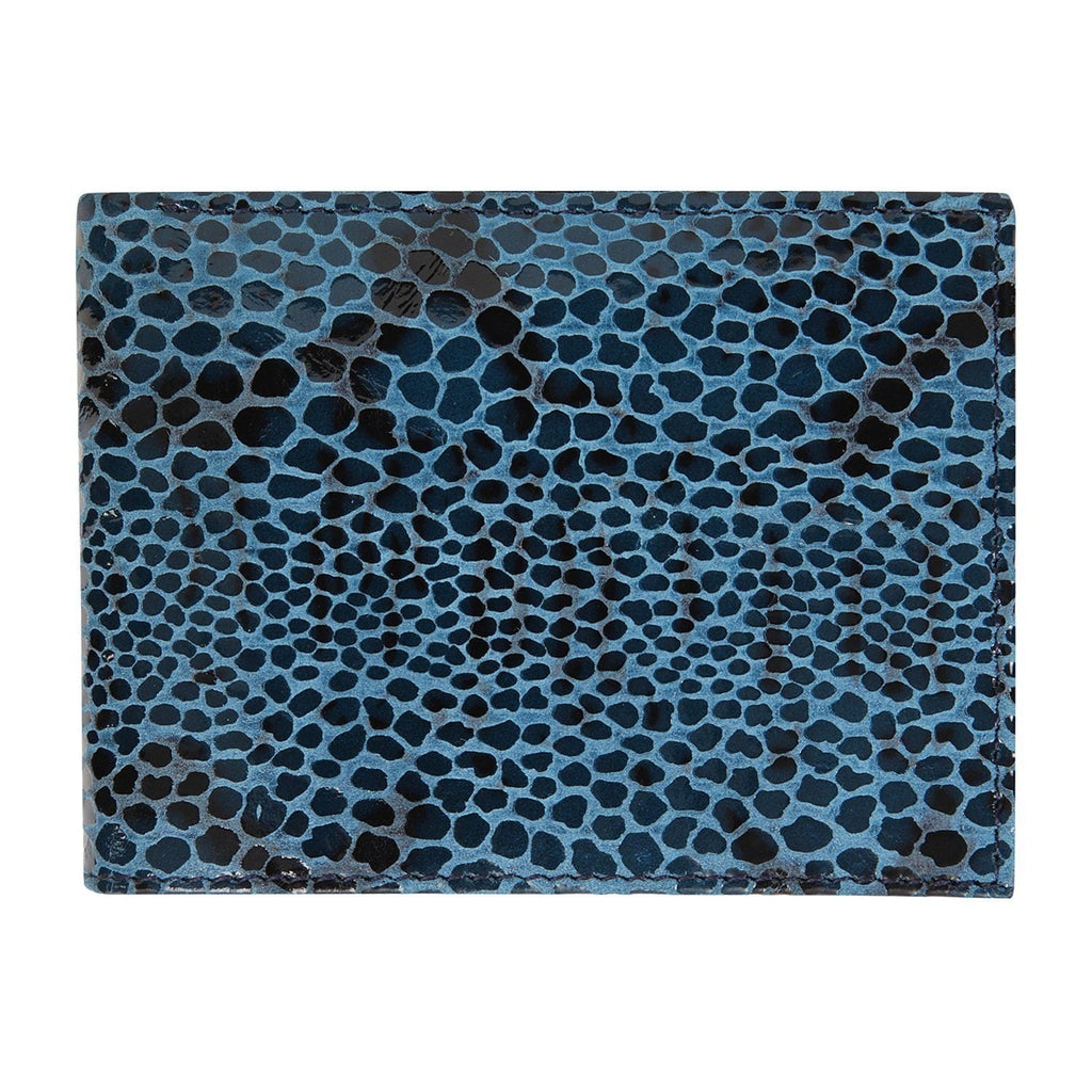 Blue Colour Bi-Fold Italian Leather Slim Wallet ( 8 Card Slot + 2 ID Slot + 2 Hidden Compartment + Cash Compartment) Cathy London 