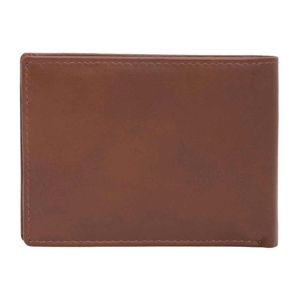 Brown Colour Bi-Fold Italian Leather Slim Wallet (8 Card Slot + 2 ID Slot + 2 Hidden Compartment + Cash Compartment) Cathy London 