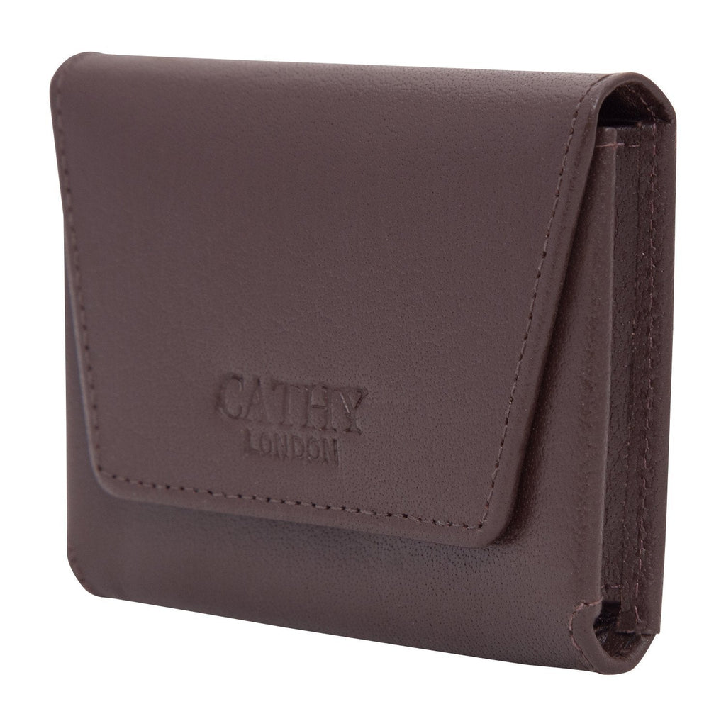 Brown Colour Italian Leather Card Holder/Slim Wallet (Holds Upto 16 Cards) Cathy London 