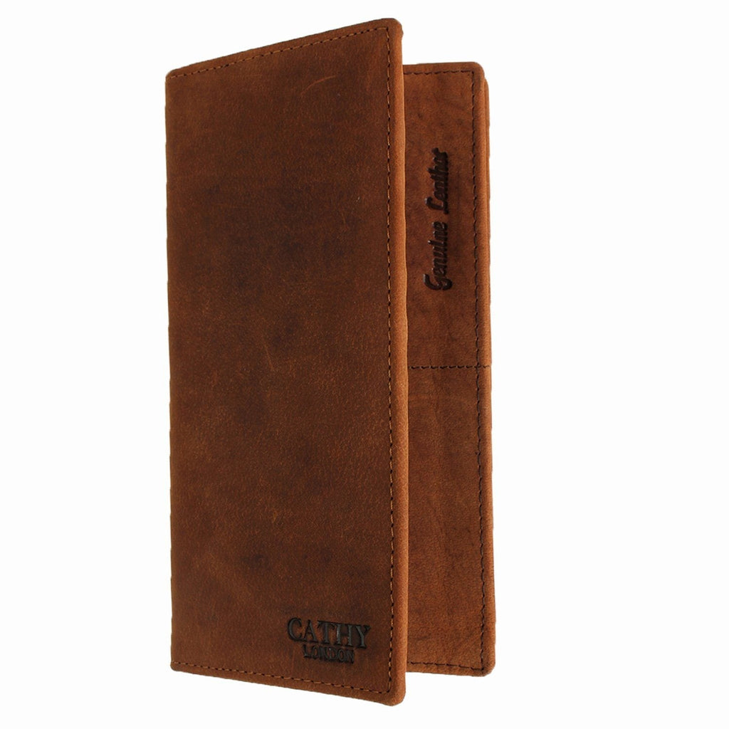 Brown Colour Italian Leather Long Wallet/Card Holder for Men & Woman (12 Card Slot + 1 ID Slot + Cash Compartment) Cathy London 