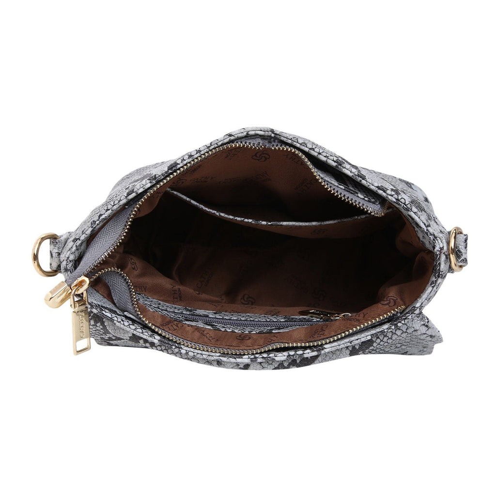 Elegant Top Grain Italian Leather Ladies Sling Bag/Cross Body Cathy London 