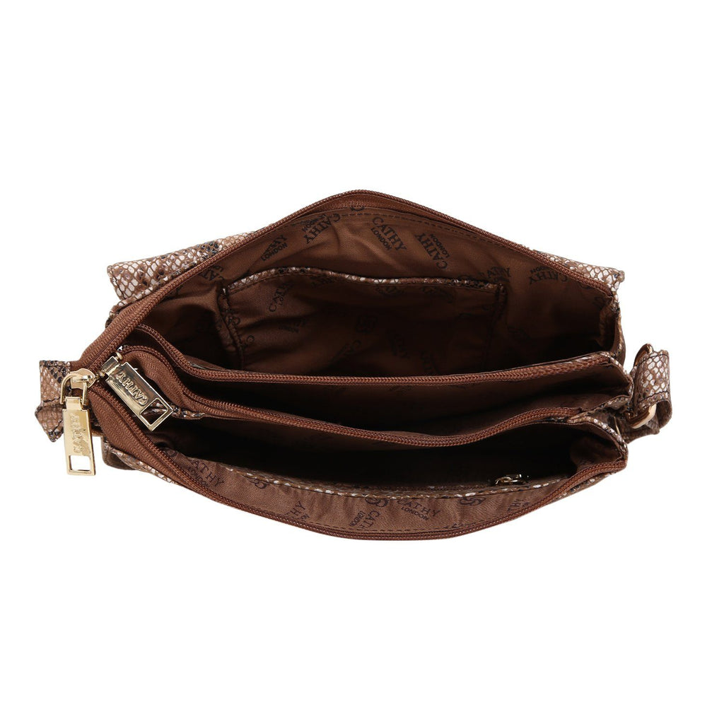 Elegant Top Grain Italian Leather Ladies Sling Bag/Cross Body Cathy London 