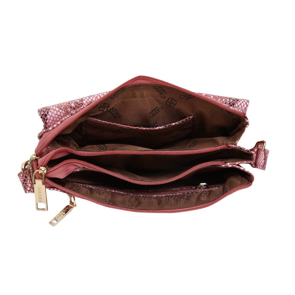 Elegant Top Grain Italian Leather Ladies Sling Bag/Cross Body Cathy London 