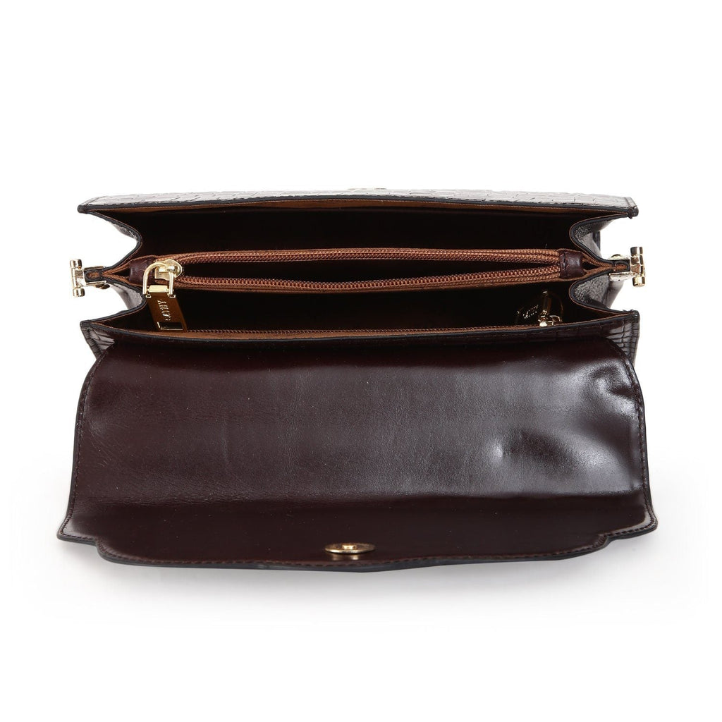 Elegant Top Grain Italian Leather Ladies Sling Bag/Cross Body Cathy London 