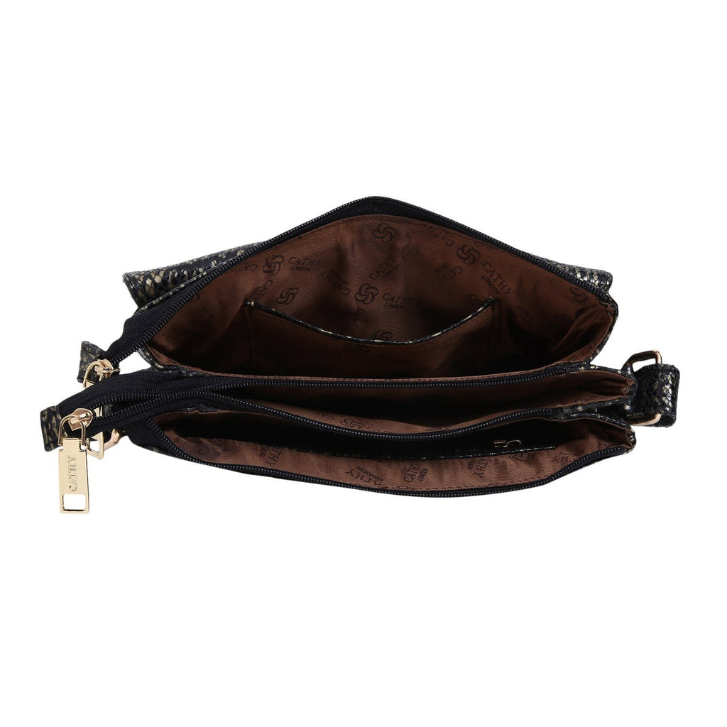 Elegant Top Grain Italian Leather Ladies Sling Bag/Cross Body Cathy London 