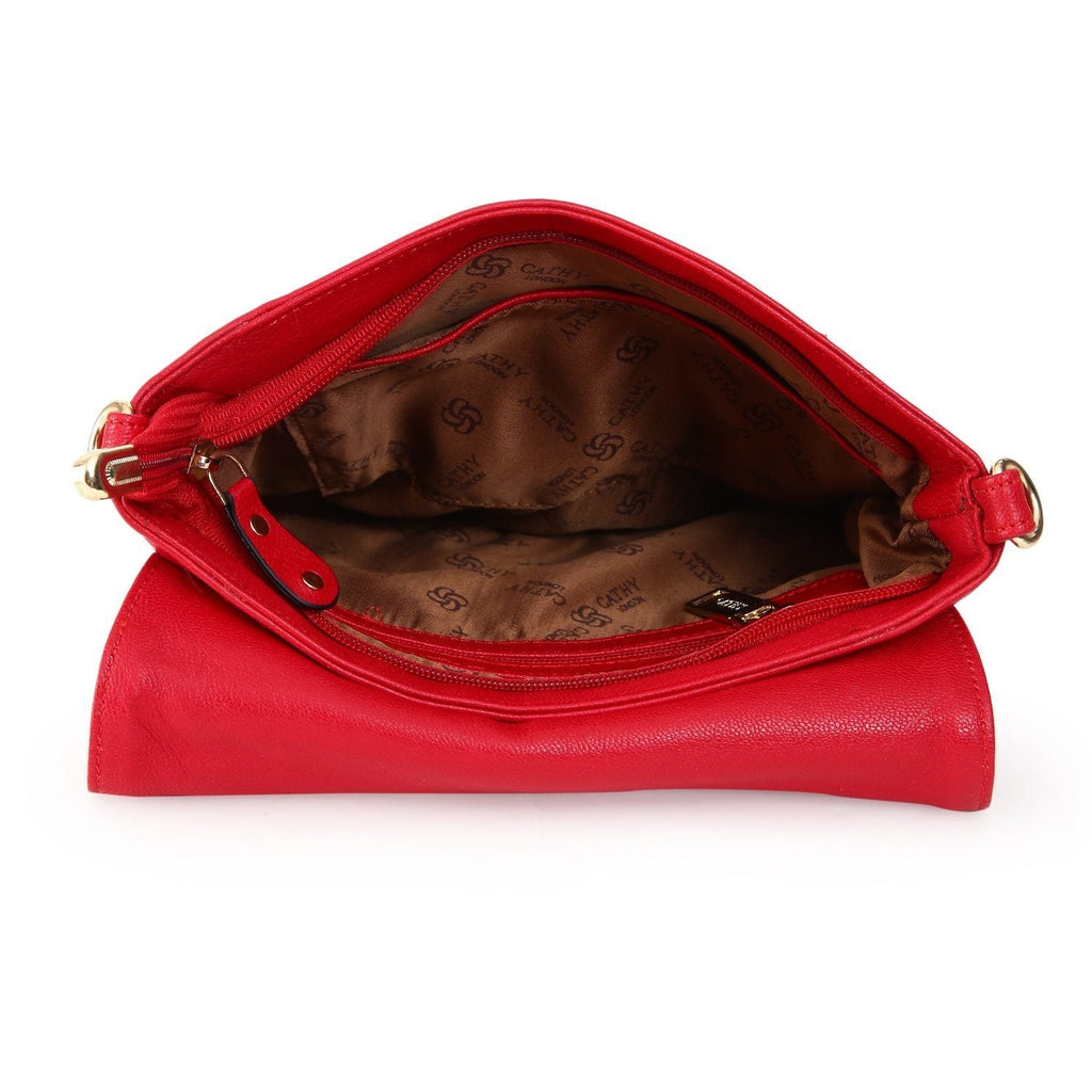 Elegant Top Grain Italian Leather Ladies Sling Bag/Cross Body Cathy London 