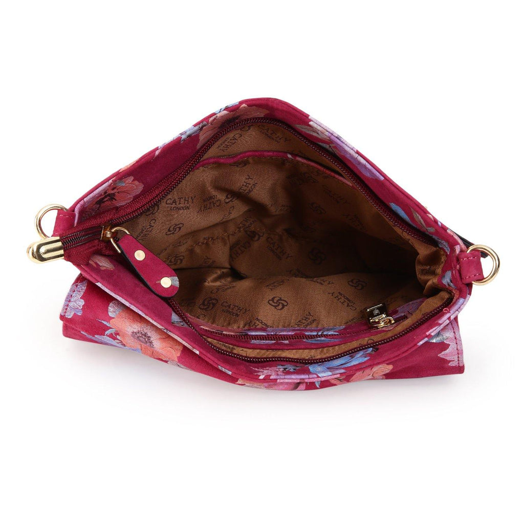 Elegant Top Grain Italian Leather Ladies Sling Bag/Cross Body Cathy London 