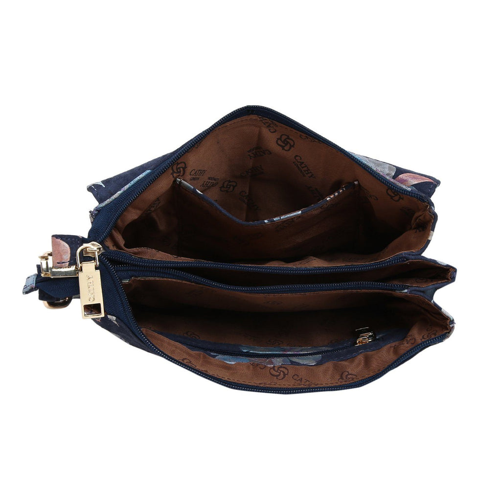 Elegant Top Grain Italian Leather Ladies Sling Bag/Cross Body Cathy London 