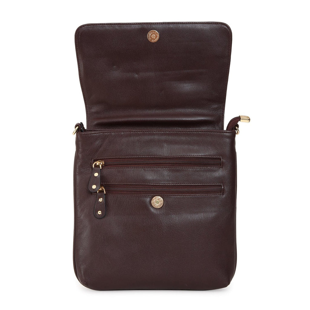 Elegant Top Grain Italian Leather Ladies Sling Bag/Cross Body Cathy London 