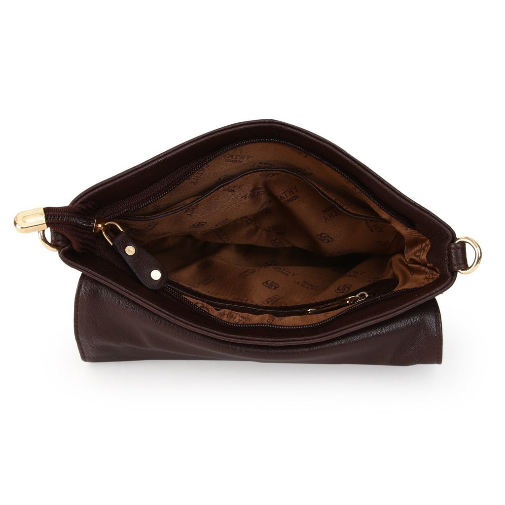Elegant Top Grain Italian Leather Ladies Sling Bag/Cross Body Cathy London 