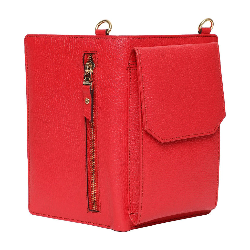 Elegant Top Grain Italian Leather Ladies Sling Bag/Cross Body Phone Bag for Women Cathy London 
