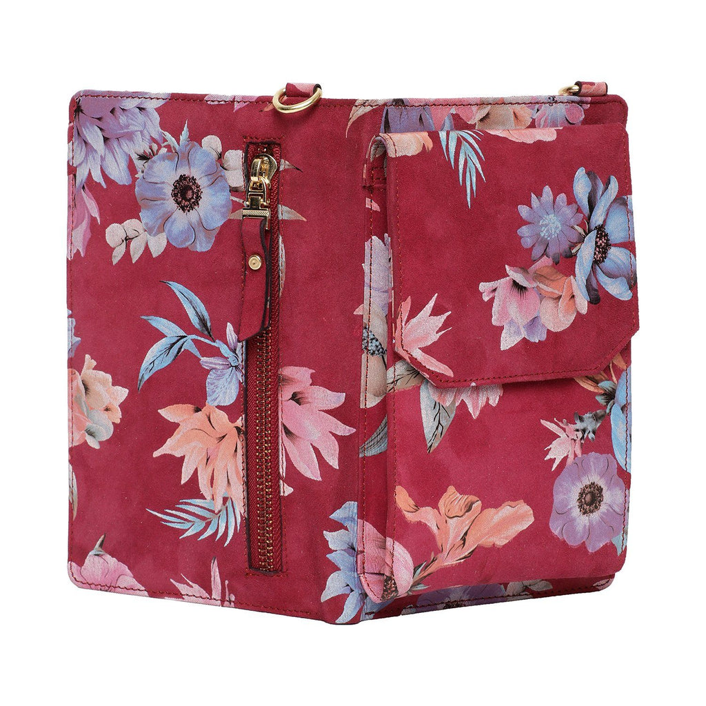 Elegant Top Grain Italian Leather Ladies Sling Bag/Cross Body Phone Bag for Women Cathy London 