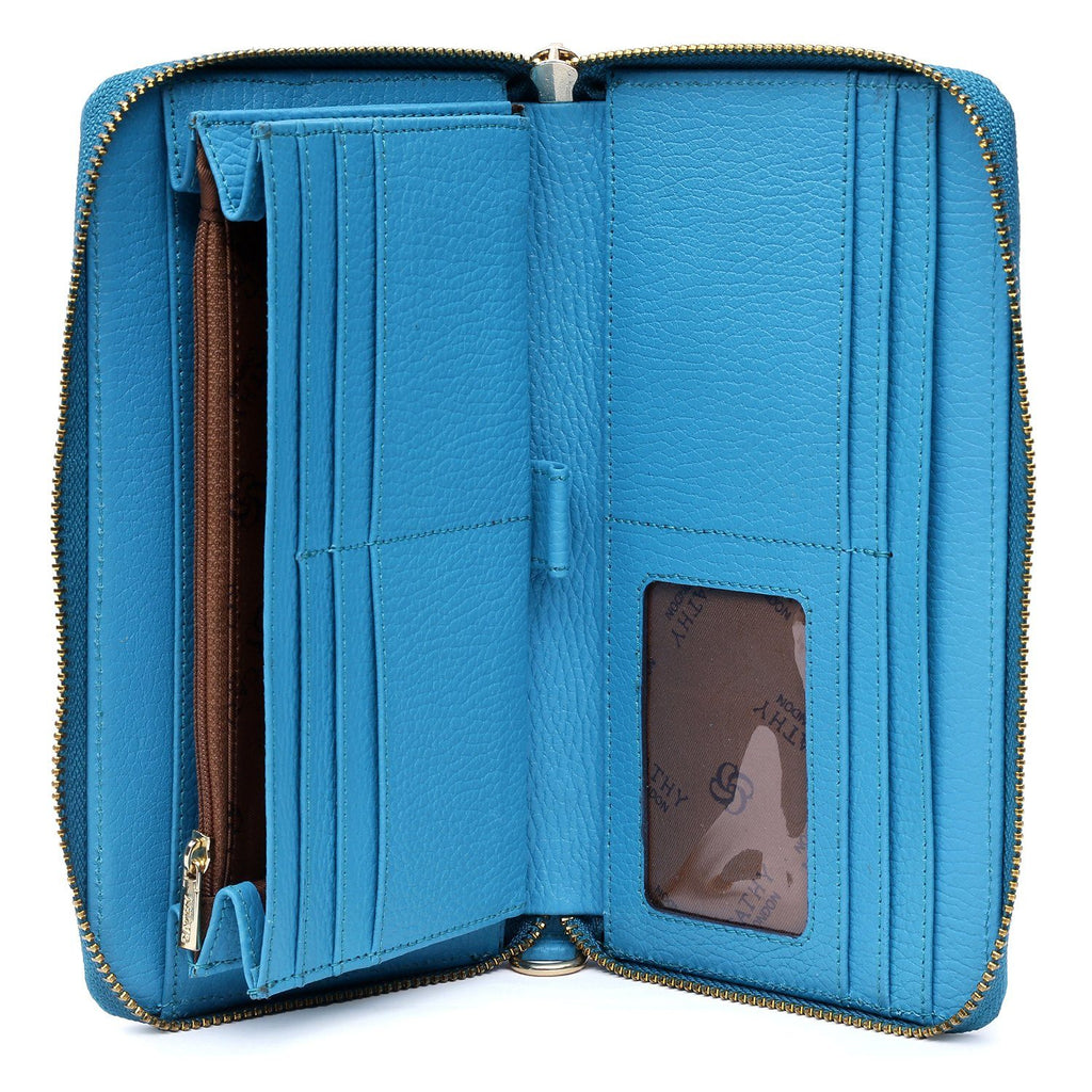Elegant Top Grain Italian Leather Ladies Wallet Cathy London 