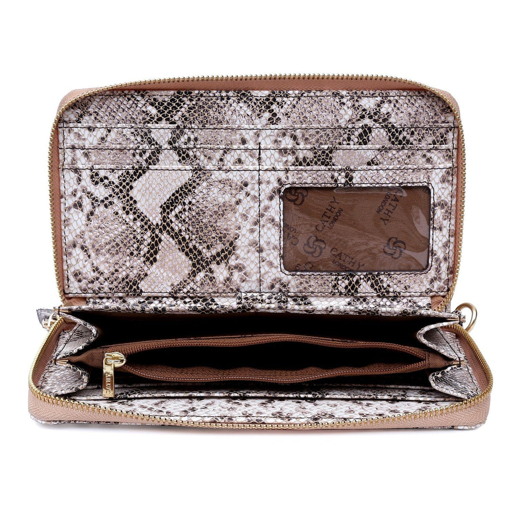 Elegant Top Grain Italian Leather Ladies Wallet Cathy London 
