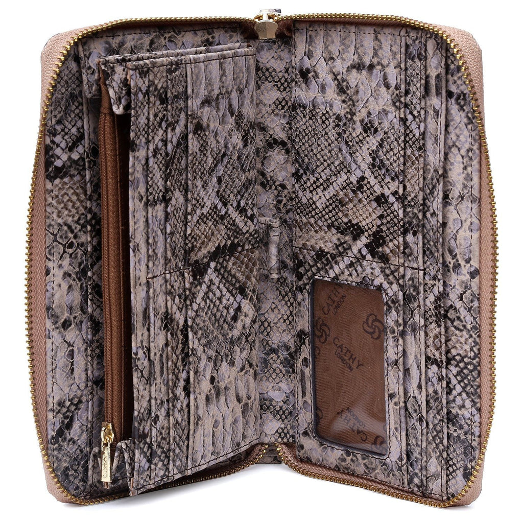 Elegant Top Grain Italian Leather Ladies Wallet Cathy London 