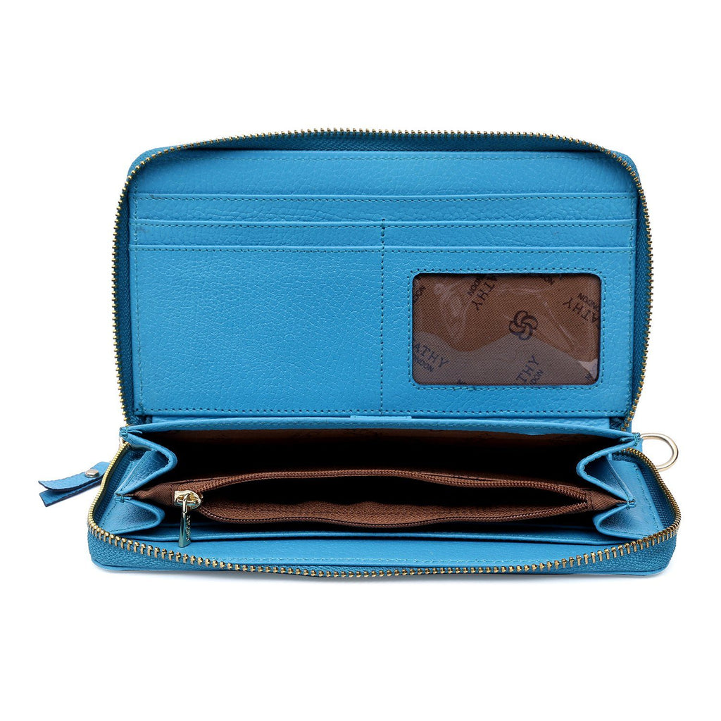 Elegant Top Grain Italian Leather Ladies Wallet Cathy London 