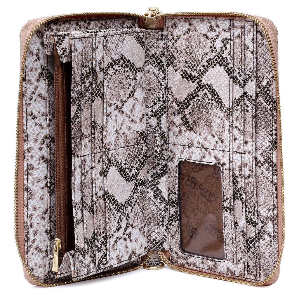 Elegant Top Grain Italian Leather Ladies Wallet Cathy London 