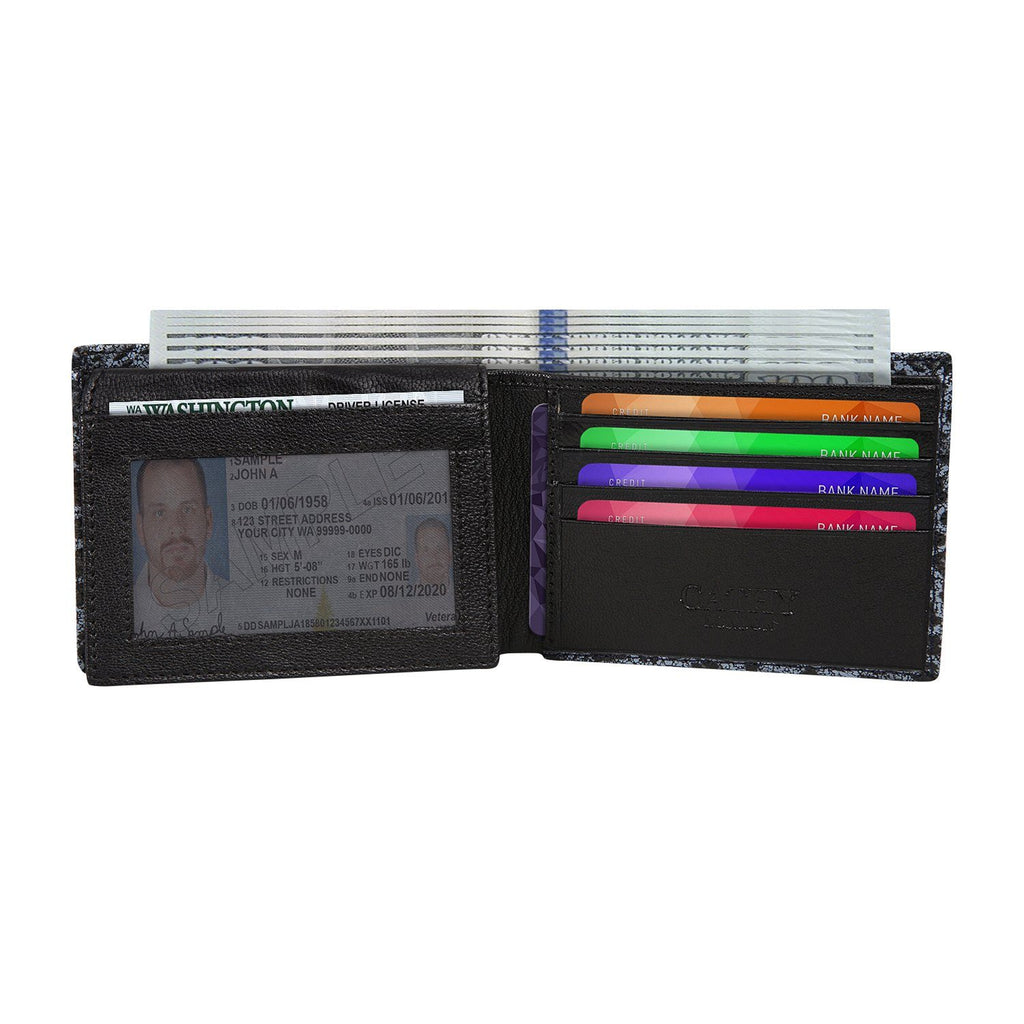 Grey Colour Bi-Fold Italian Leather Slim Wallet ( 8 Card Slot + 2 ID Slot + 2 Hidden Compartment + Cash Compartment) Cathy London 