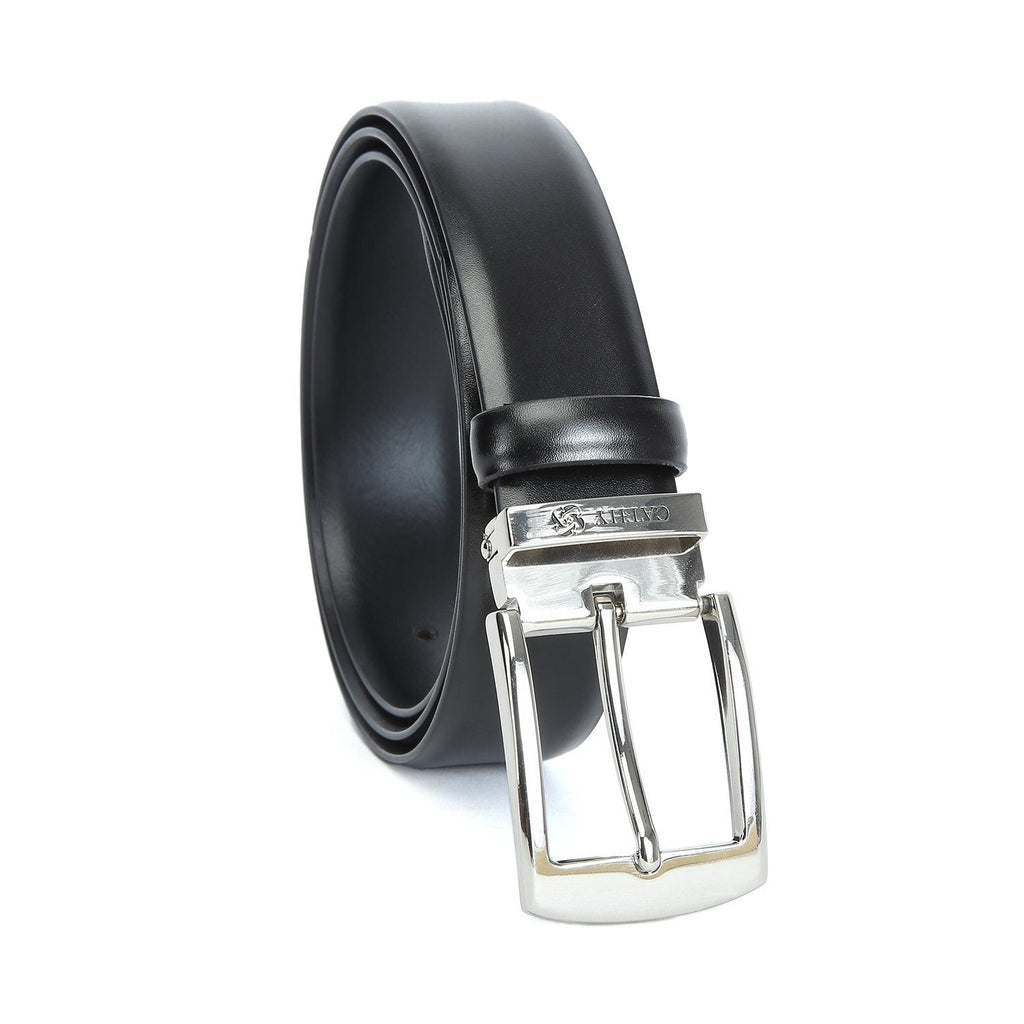 Men's Classic Dress Belt Top Grain Italian Leather with Metal Buckle Cathy-London 