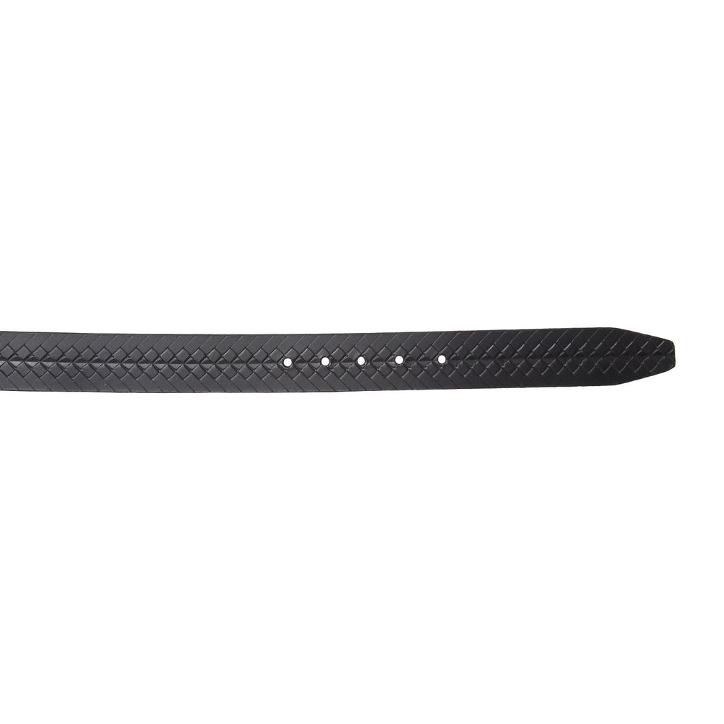Men's Classic Dress Black Colour Belt Top Grain Italian Leather with Black Metal Buckle Cathy-London 