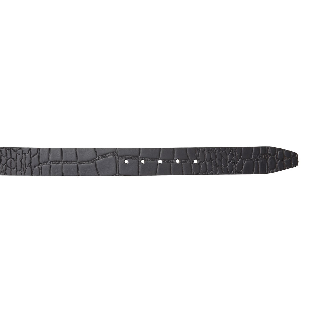 Men's Classic Dress Black Colour Belt Top Grain Italian Leather with Black Metal Buckle Cathy-London 