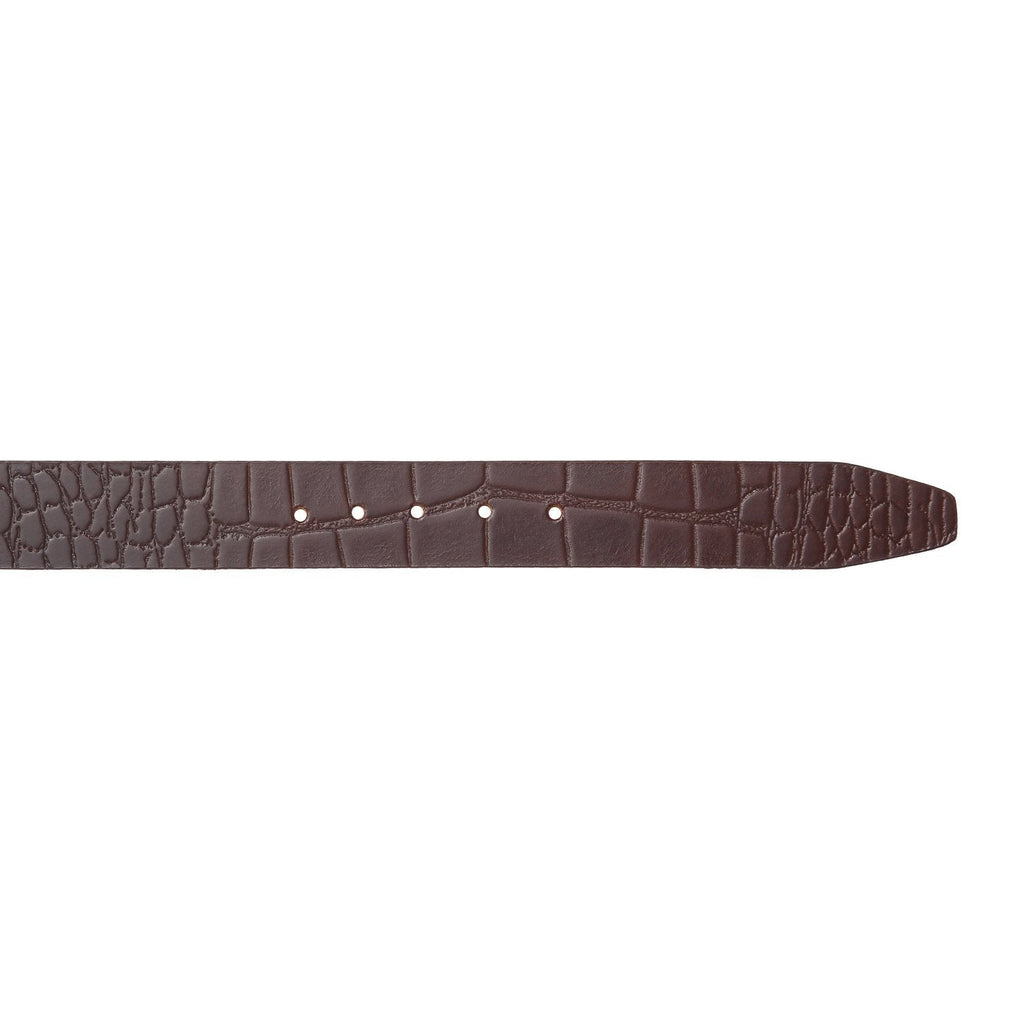 Men's Classic Dress Coffee Colour Belt Top Grain Italian Leather with Golden Metal Buckle Cathy-London 