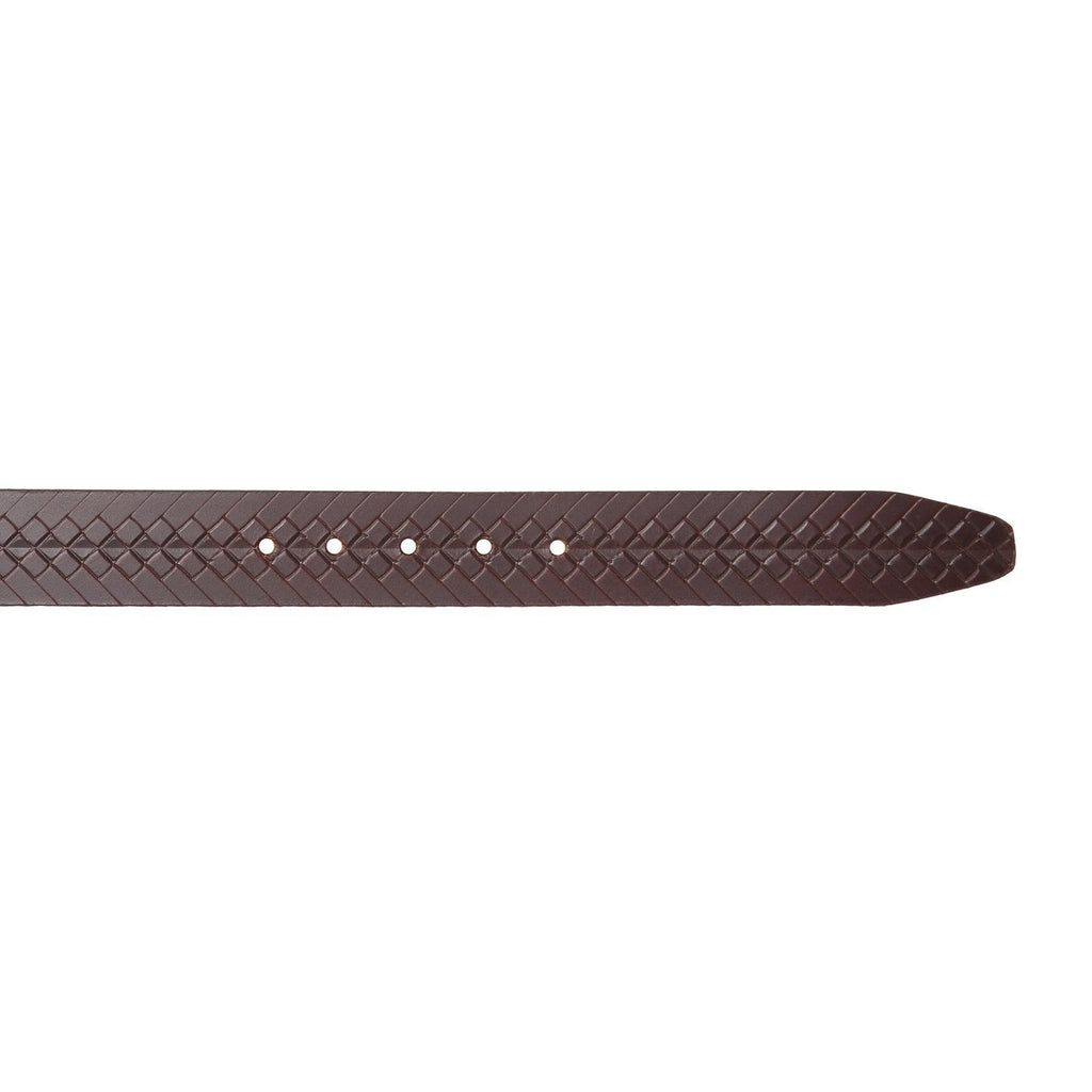 Men's Classic Dress Coffee Colour Belt Top Grain Italian Leather with Golden Metal Buckle Cathy-London 
