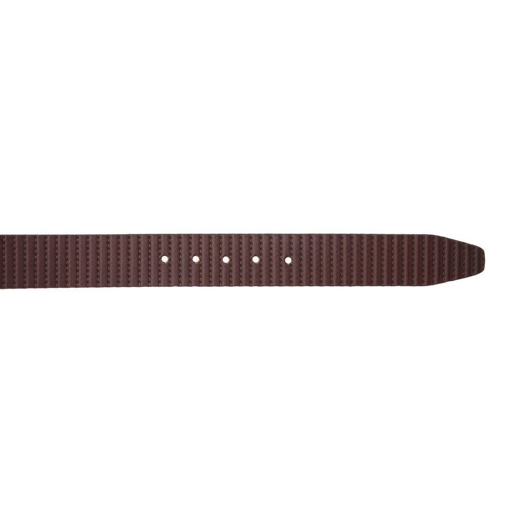 Men's Classic Dress Coffee Colour Belt Top Grain Italian Leather with Golden Metal Buckle Cathy-London 