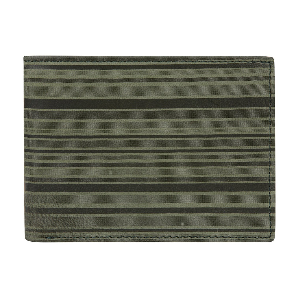 Olive Colour Bi-Fold Italian Leather Slim Wallet ( 8 Card Slot + 2 ID Slot + 2 Hidden Compartment + Cash Compartment) Cathy London 