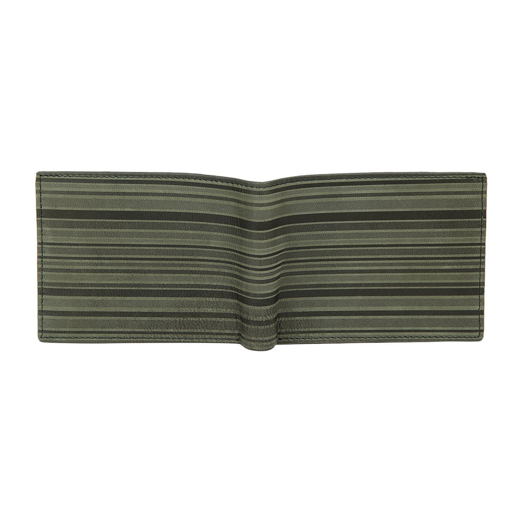 Olive Colour Bi-Fold Italian Leather Slim Wallet ( 8 Card Slot + 2 ID Slot + 2 Hidden Compartment + Cash Compartment) Cathy London 