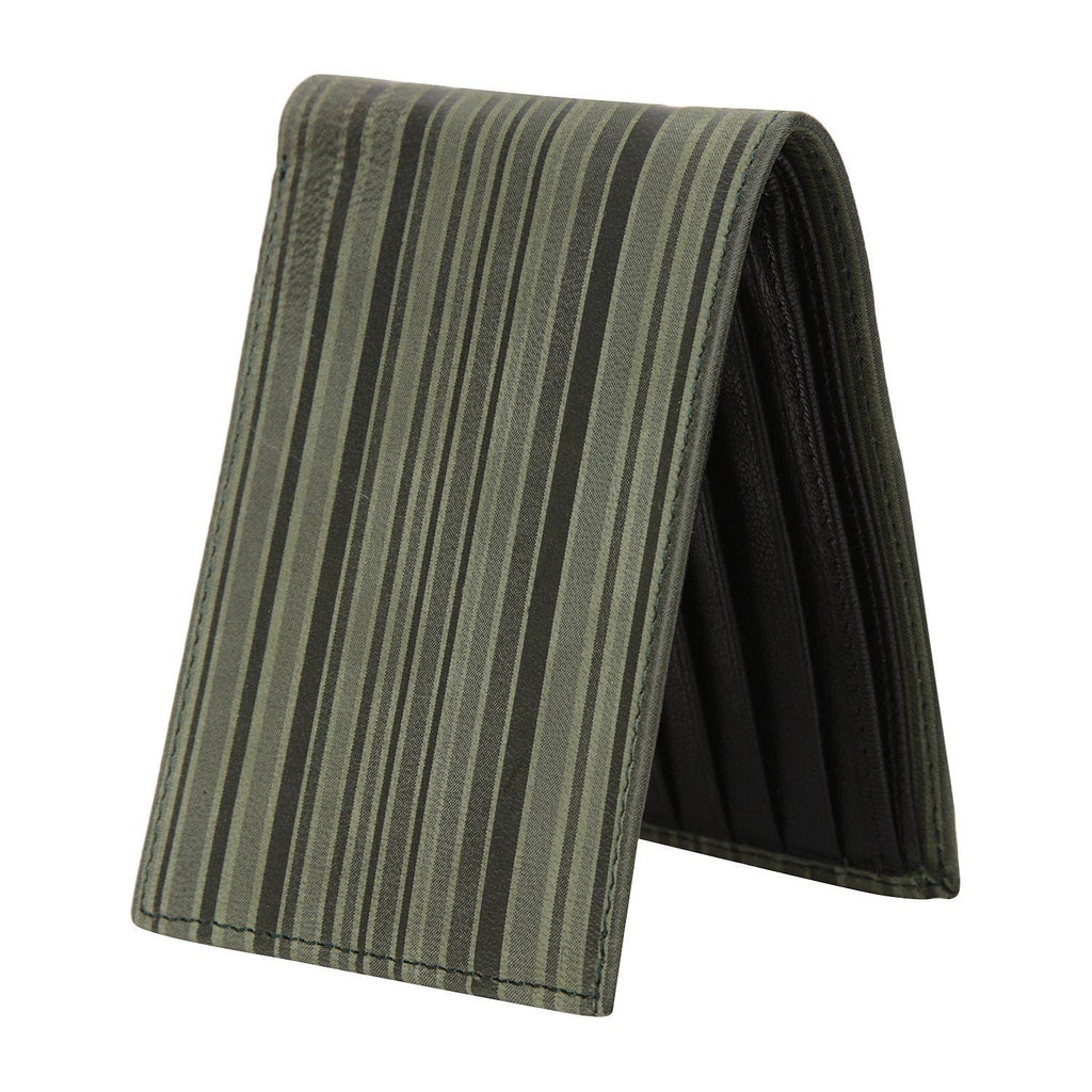 Olive Colour Bi-Fold Italian Leather Slim Wallet ( 8 Card Slot + 2 ID Slot + 2 Hidden Compartment + Cash Compartment) Cathy London 