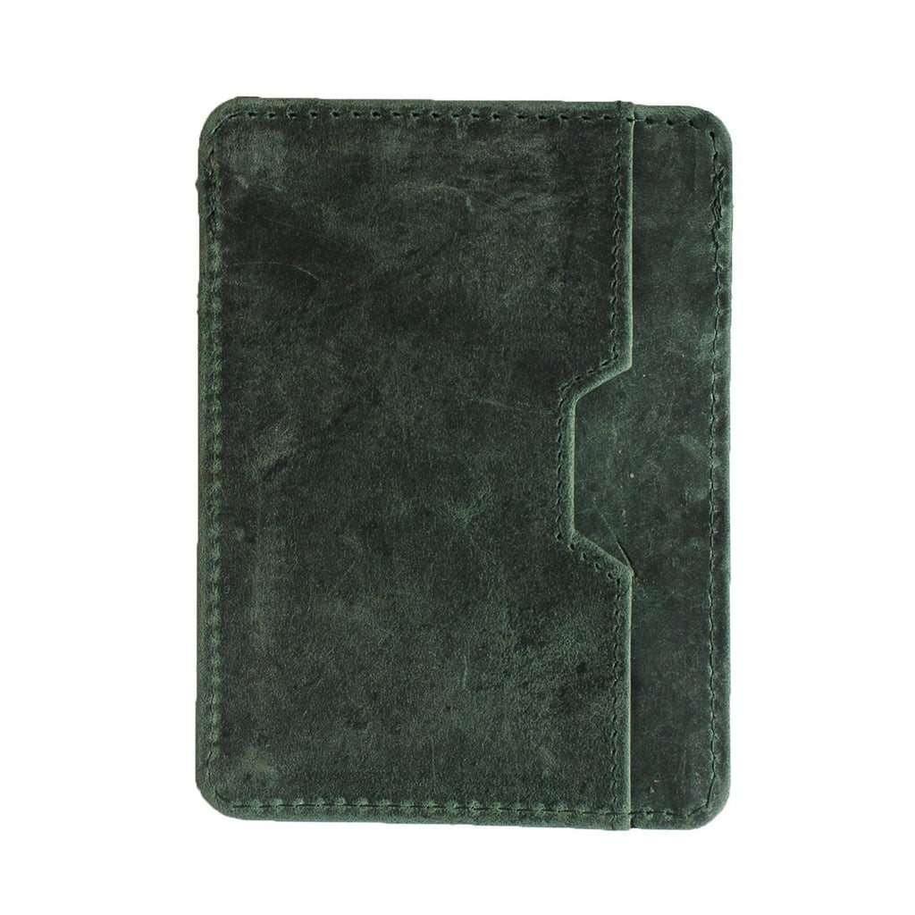 Olive Colour Italian Leather Slim Wallet/Card Holder ( Holds Upto 5 Cards + Cash Compartment) Cathy London 
