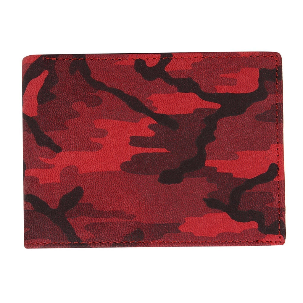 Red Colour Bi-Fold Italian Leather Slim Wallet ( 8 Card Slot + 2 ID Slot + 2 Hidden Compartment + Cash Compartment) Cathy London 