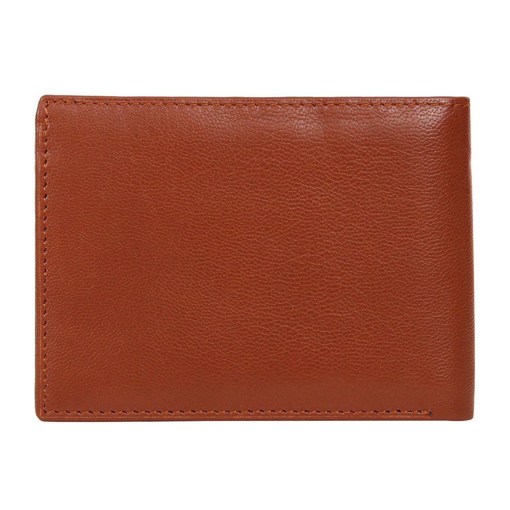Tan Colour Bi-Fold Italian Leather Slim Wallet ( 8 Card Slot + 2 ID Slot + 2 Hidden Compartment + Cash Compartment) Cathy London 