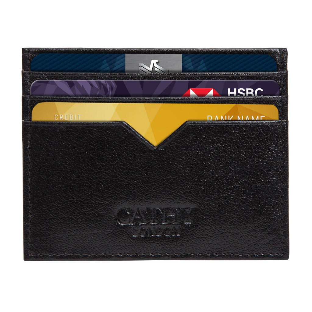Tan Colour Italian Leather Card Holder/Slim Wallet (6 Card Slots + 1 ID Slot + Cash Compartment) Cathy London 