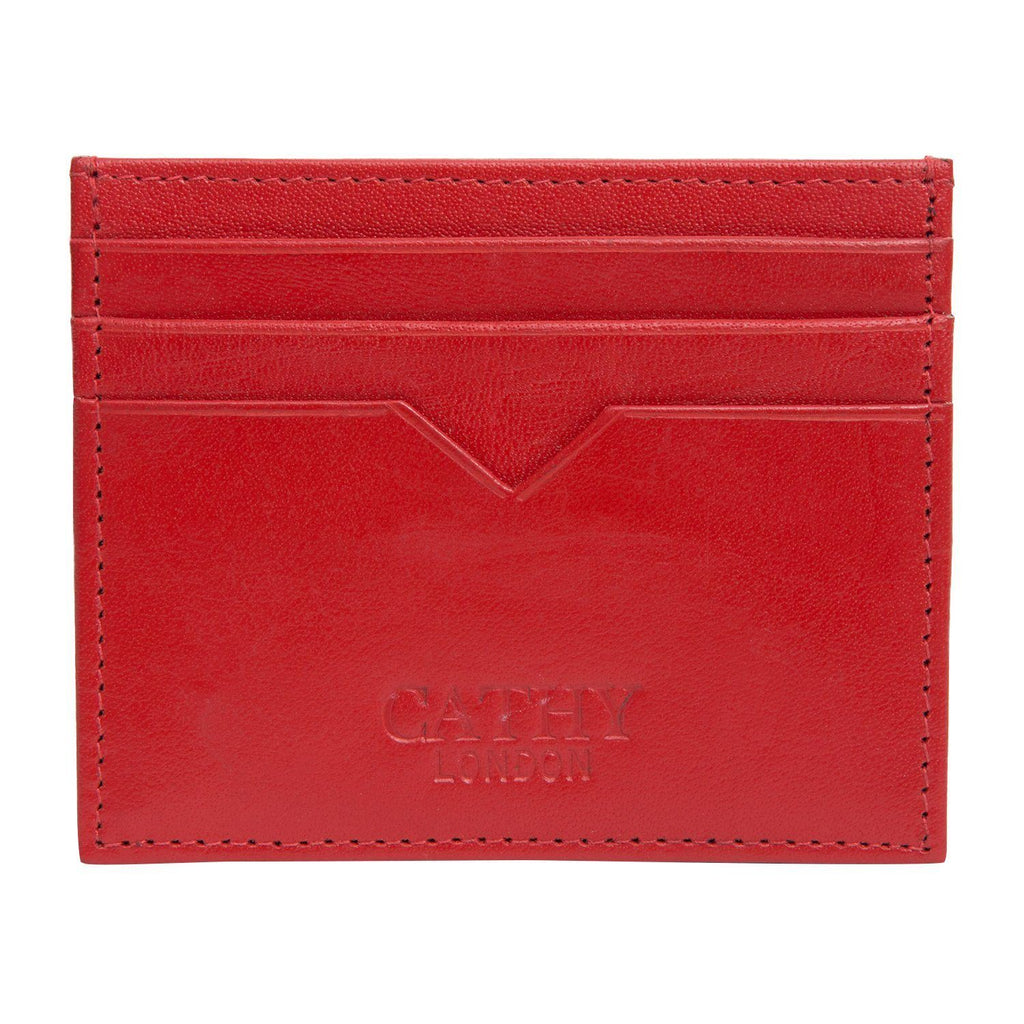 Tan Colour Italian Leather Card Holder/Slim Wallet (6 Card Slots + 1 ID Slot + Cash Compartment) Cathy London 