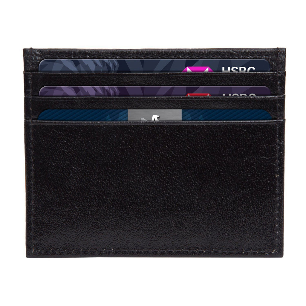 Tan Colour Italian Leather Card Holder/Slim Wallet (6 Card Slots + 1 ID Slot + Cash Compartment) Cathy London 