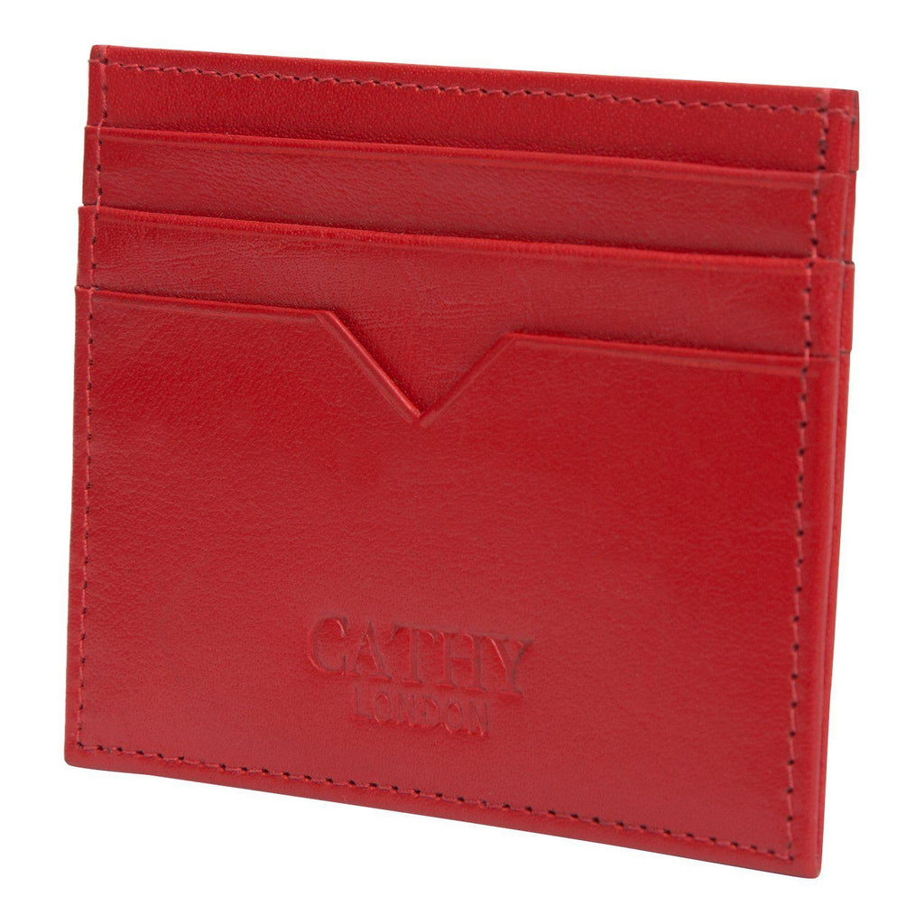 Tan Colour Italian Leather Card Holder/Slim Wallet (6 Card Slots + 1 ID Slot + Cash Compartment) Cathy London 