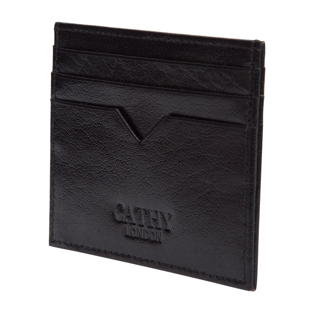 Tan Colour Italian Leather Card Holder/Slim Wallet (6 Card Slots + 1 ID Slot + Cash Compartment) Cathy London 