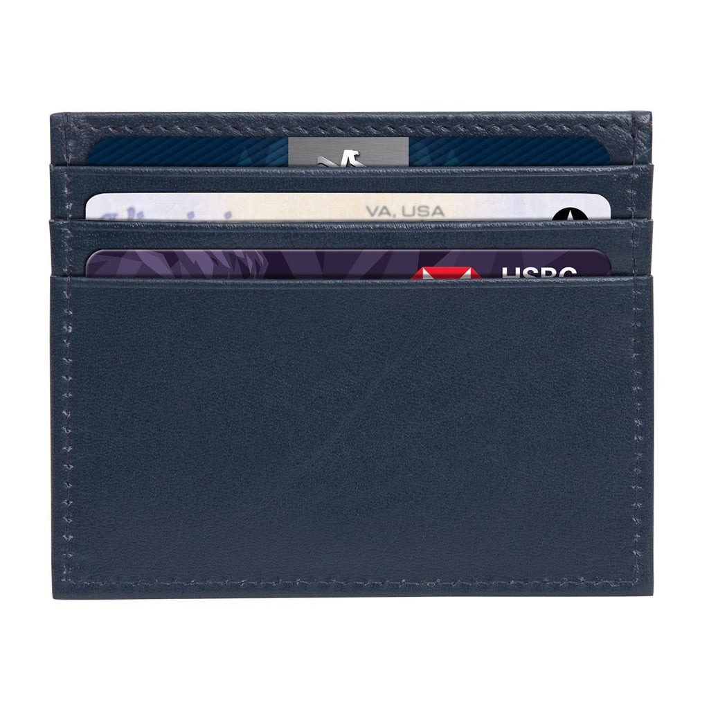 Tan Colour Italian Leather Card Holder/Slim Wallet (6 Card Slots + 1 ID Slot + Cash Compartment) Cathy London 
