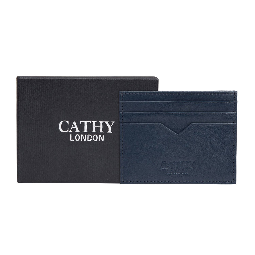 Tan Colour Italian Leather Card Holder/Slim Wallet (6 Card Slots + 1 ID Slot + Cash Compartment) Cathy London 
