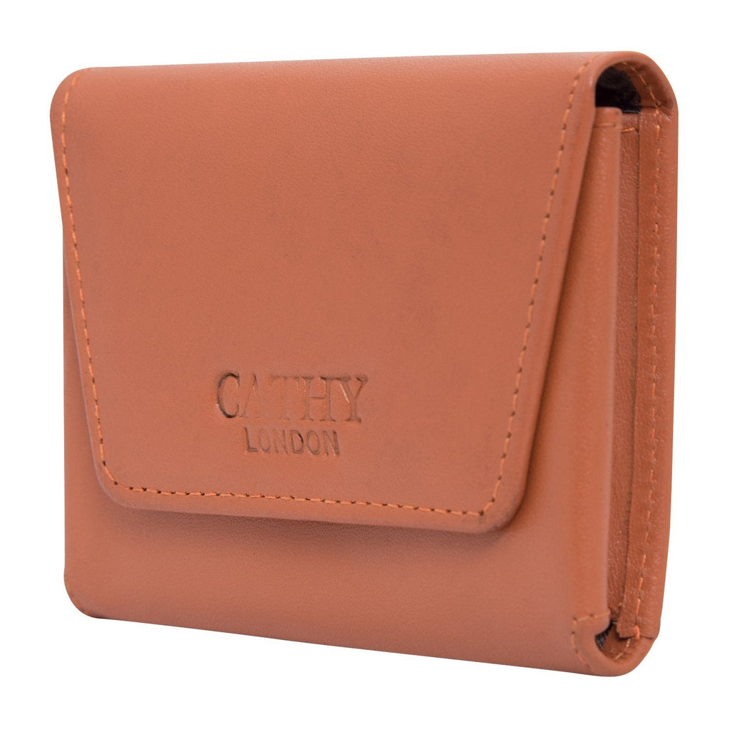 Tan Colour Italian Leather Card Holder/Slim Wallet (Holds Upto 16 Cards) Cathy London 
